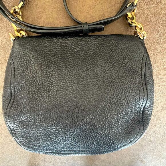 Michael Kors Black Leather Women's Crossbody Purse Bag - Picture 8 of 12